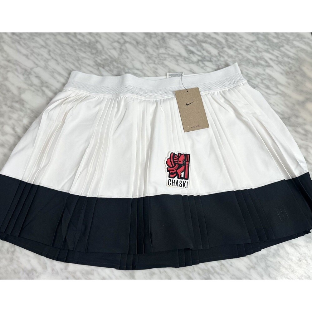 Nike Fall Advantage Tennis Pleat Stripe Skirt skort HJ7913- 100 Women Large NEW